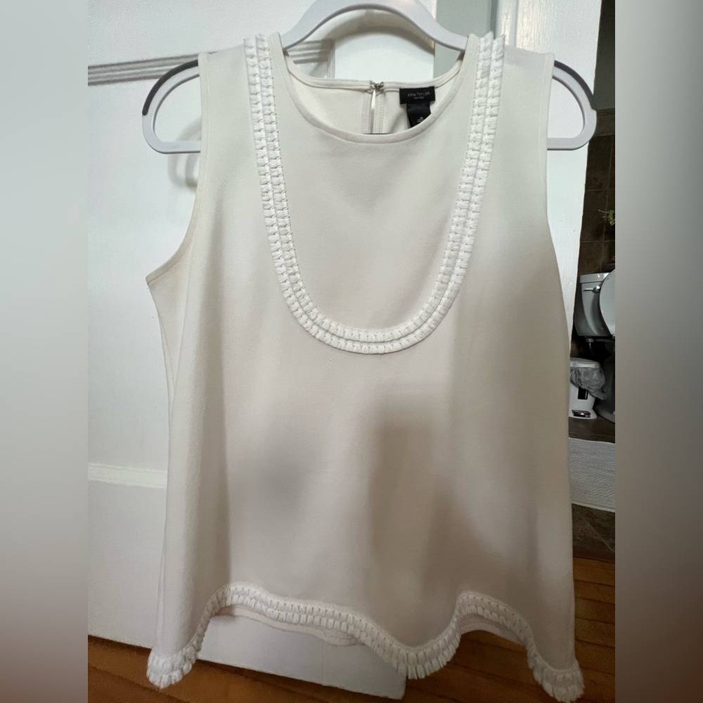 White Ann Taylor Factory work blouse